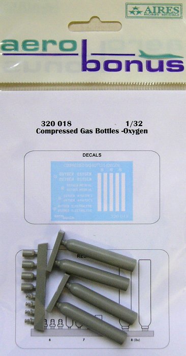 1/32 Compressed gas bottles - oxygen