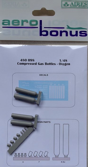 1/48 Compressed gas bottles - oxygen