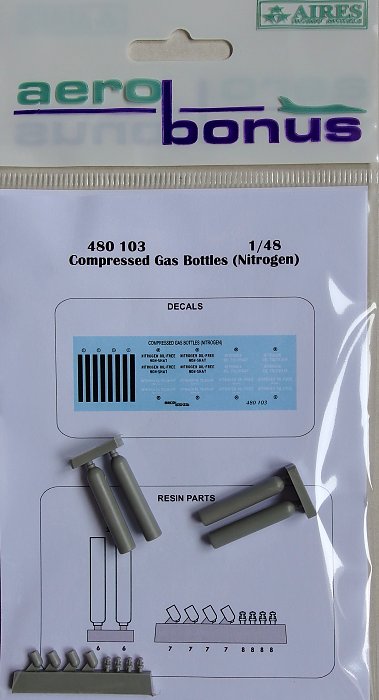 1/48 Compressed gas bottles - nitrogen