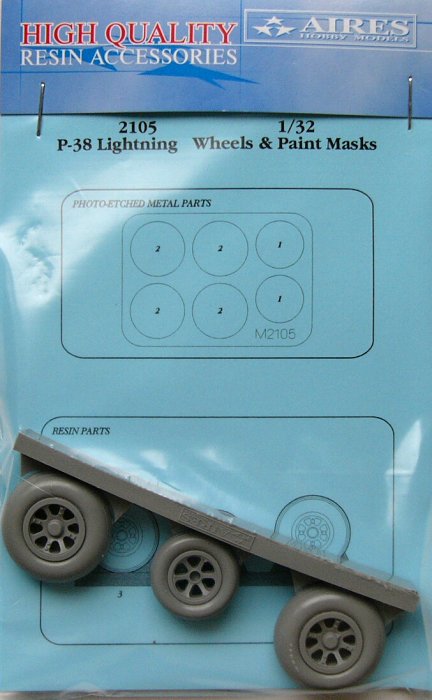 1/32 P-38 Lightning wheels & paint masks