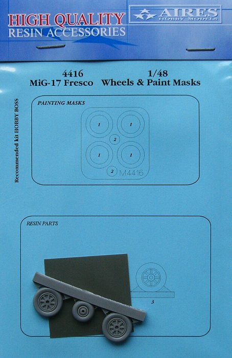 1/48 MiG-17 Fresco wheels & paint masks (HOBBYB)