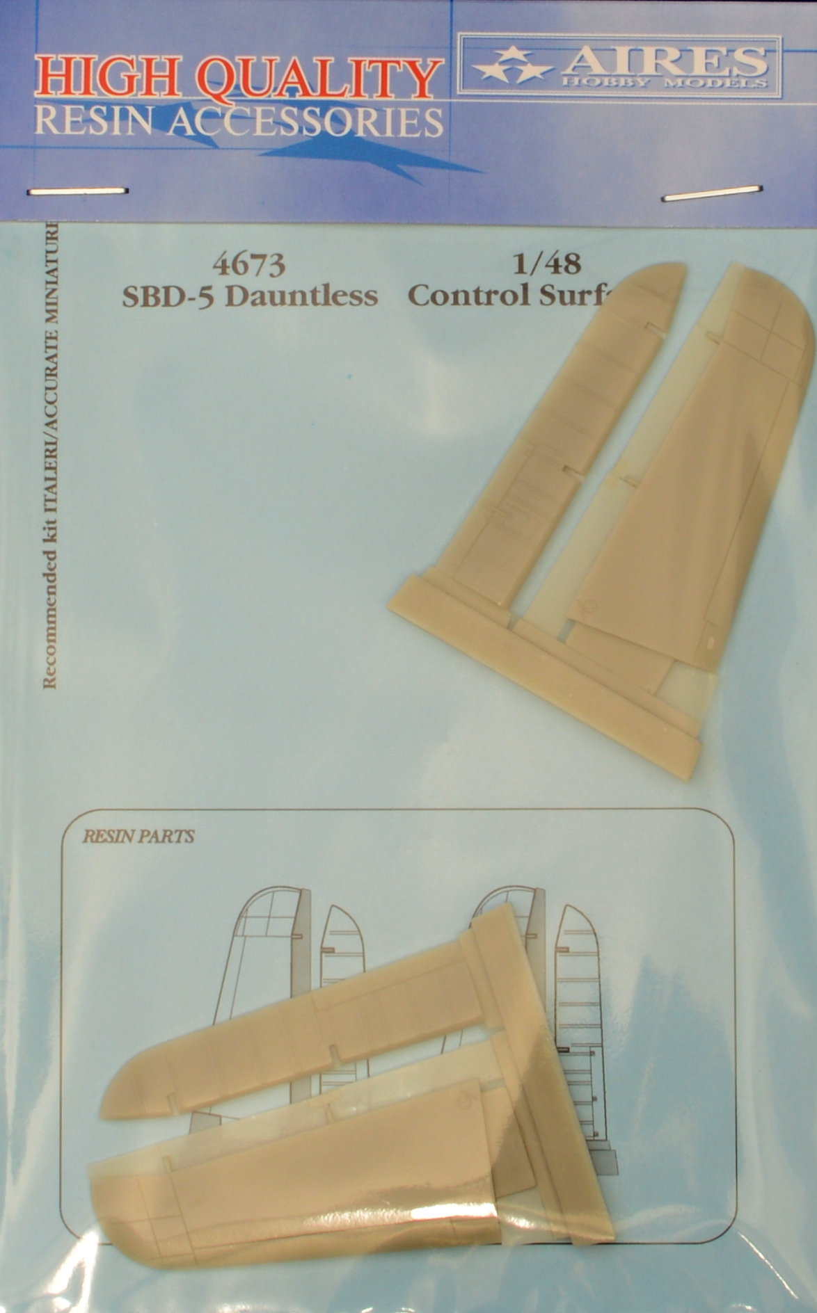 1/48 SBD-5 Dauntless control surfaces (ITAL/ACCUR)