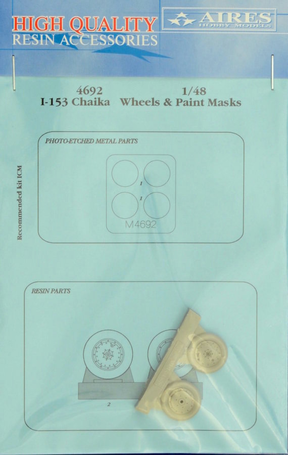 1/48 I-153 Chaika wheels & paint masks (ICM)