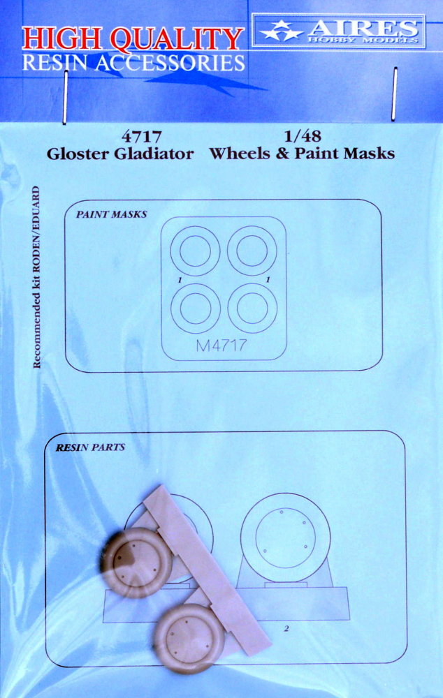 1/48 Gloster Gladiator wheels & paint masks (RDN)