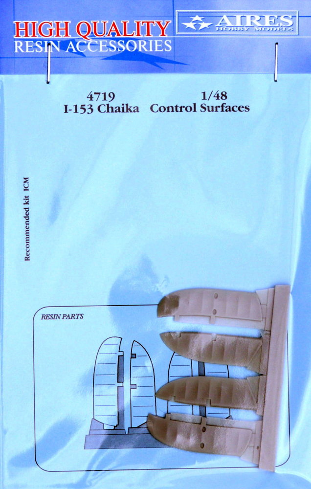 1/48 I-153 Chaika control surfaces (ICM)