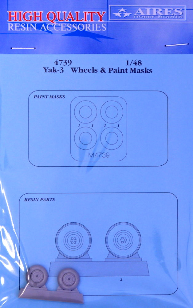 1/48 Yak-3 wheels & paint masks