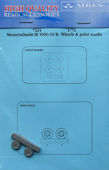 1/72 Bf 109G-10/K wheels & paint masks