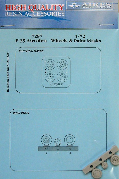 1/72 P-39 Aircobra wheels & paint masks (ACAD)