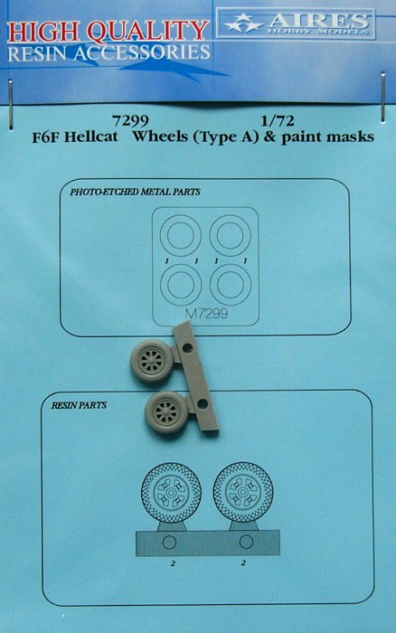 1/72 F6F Hellcat wheels (type A) & paint masks