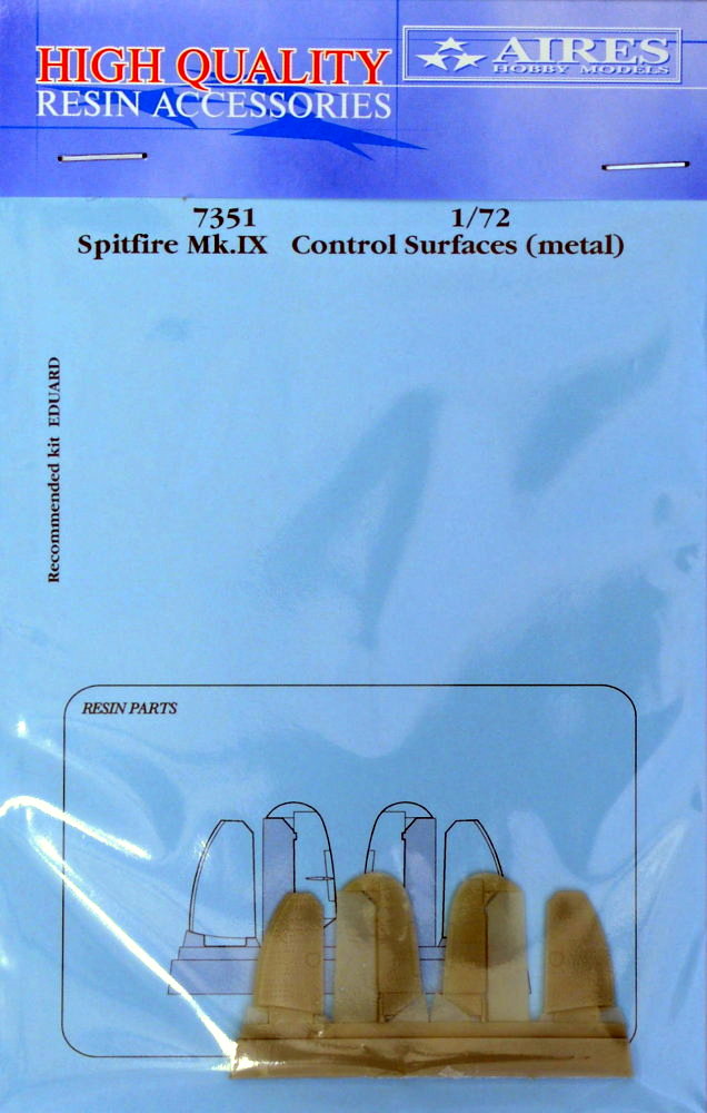 1/72 Spitfire Mk.IX control surfaces - metal (EDU)