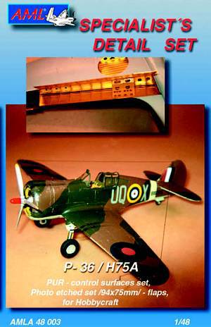 1/48 Curtiss H75A (control surf.,photo etched set)