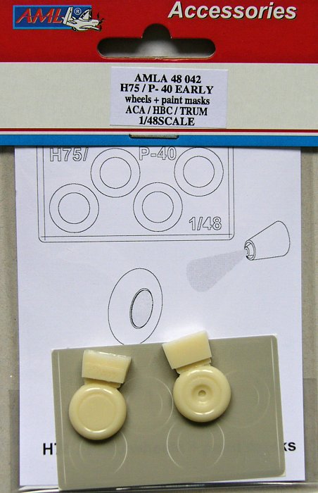 1/48 H75/P-40 Early wheels & paint mask (ACA/HBC)