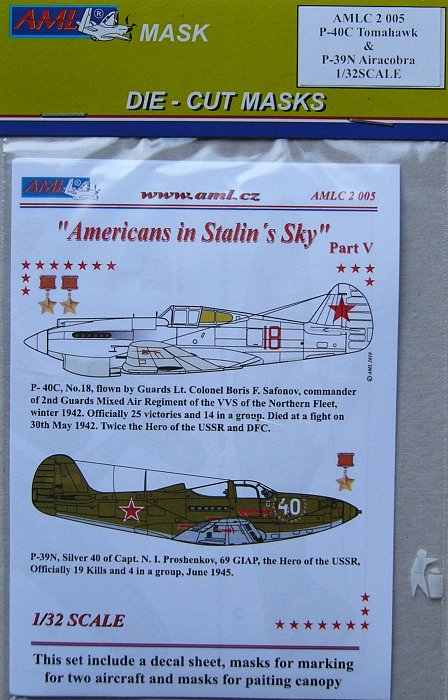 1/32 Masks P-40C&P-39N Americans in Stalin Sky V.