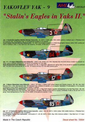 1/72 Decals Yak-9