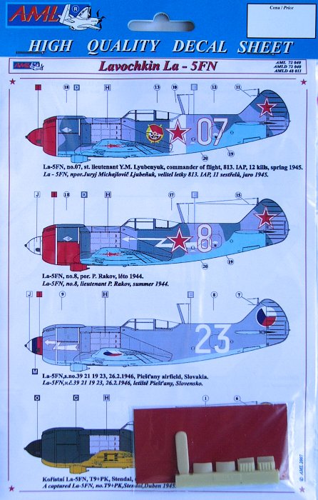 1/72 Decals Lavochkin La-5FN