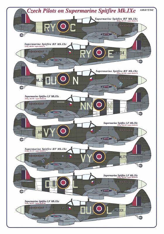 1/72 Czech Pilots on Supermarine Spitfire Mk.IXc