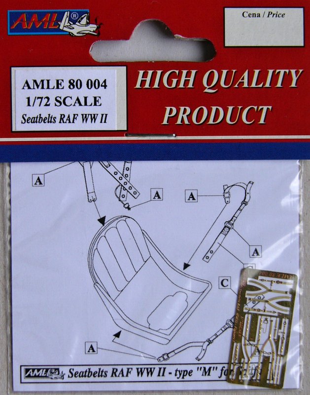 1/72 Seatbelts RAF WWII type M for Spitfire