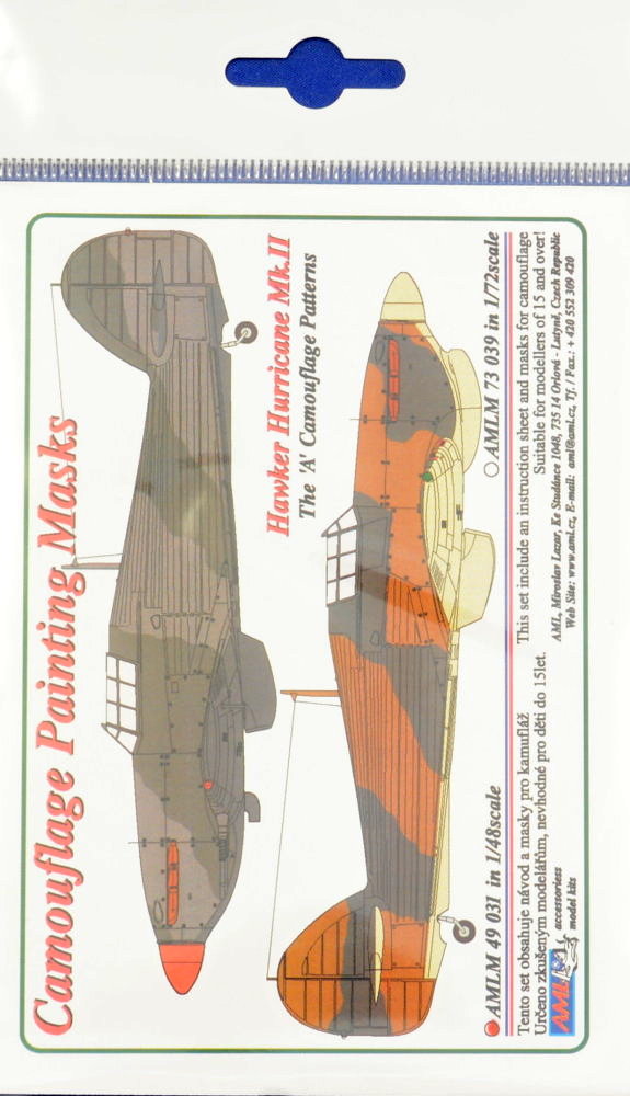 1/48 Camouflage masks Hawker Hurricane Mk.II 'A'