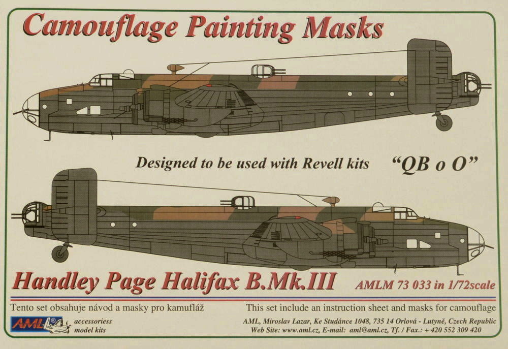 1/72 Camouflage masks HP Halifax B.Mk.III (REV)