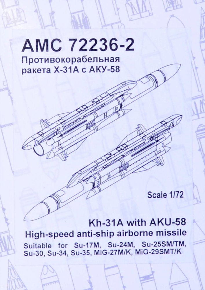 1/72 Kh-31A w/ AKU-58 Anti-ship Airborne Missile