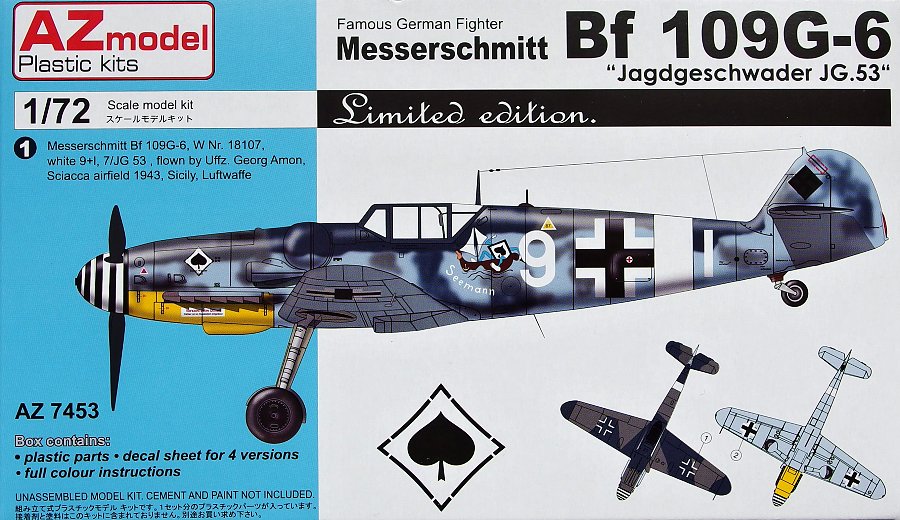 1/72 Messerschmitt Bf-109G-6 Jagdgeschwader JG.53