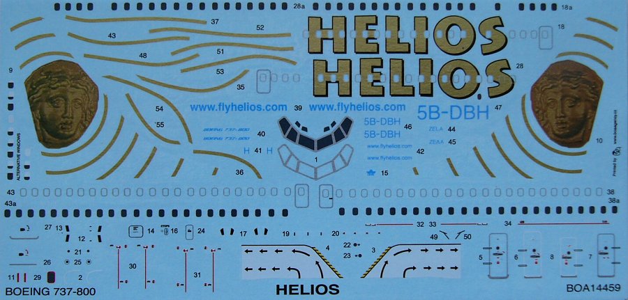 1/144 Decals Boeing 737-800 HELIOS (REV)