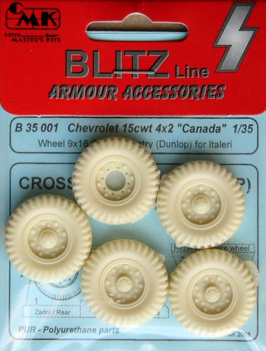 1/35 Chevrolet 15cwt 4x2 wheels Cross Co. (DUNLOP)