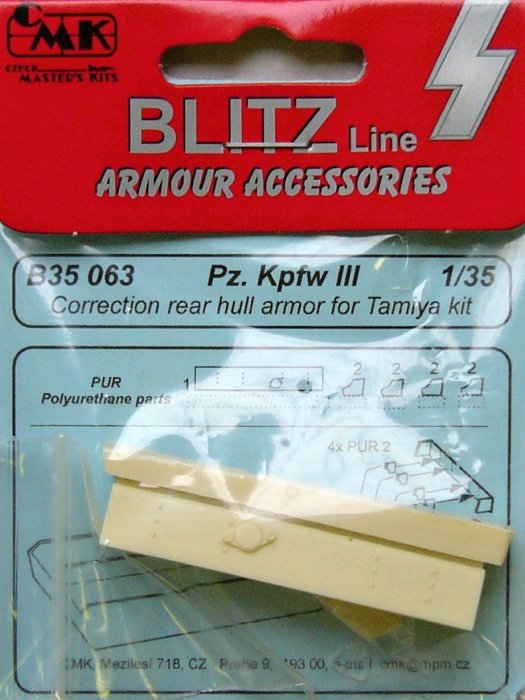 1/35 Pz. Kpfw III-correction rear hull armor (TAM)