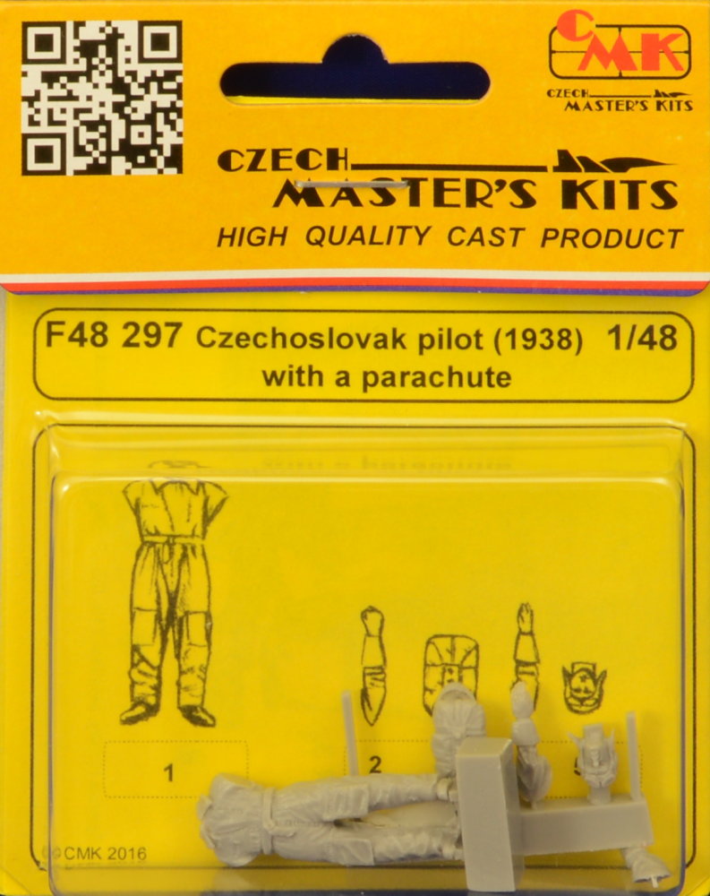 1/48 Czechoslovak pilot w/ parachute 1938 (1 fig.)