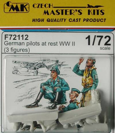 1/72 German pilots at rest WWII (3 fig.)