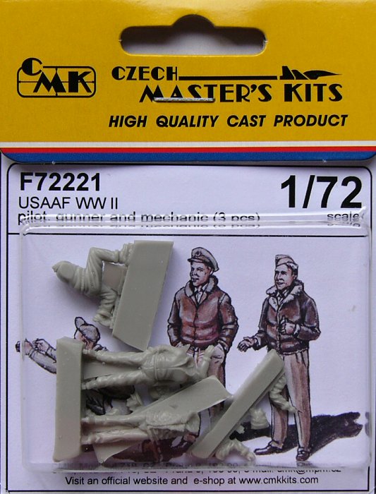 1/72 USAAF WWII pilot, gunner & mechanic (3 fig)