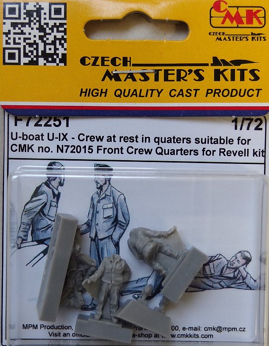 1/72 U-boat U-IX Crew at rest (3 fig., REV)