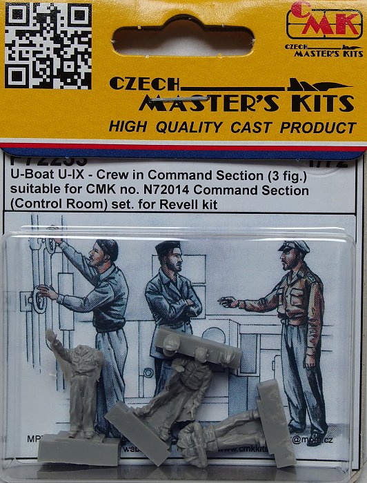 1/72 U-boat U-IX Crew in Comm. Section (3 fig,REV)