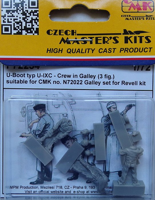 1/72 U-boat U-IX Crew in Galley (3 fig,REV)