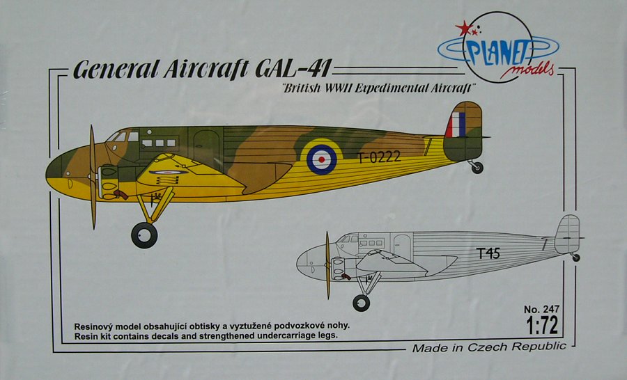 1/72 GAL-41 British WWII Expedimental Aircraft