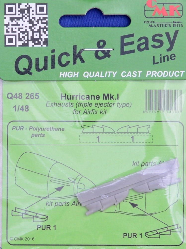 1/48 Hurricane Mk.I - Exhausts (AIRFIX)