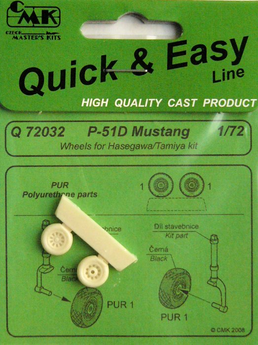 1/72 P-51D Mustang wheels  (HAS/TAM)