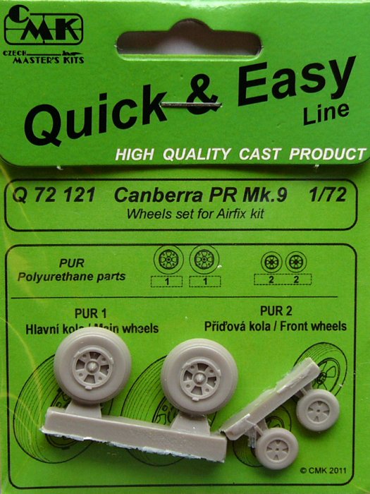 1/72 Canberra PR Mk.9  Wheels set (AIRFIX)