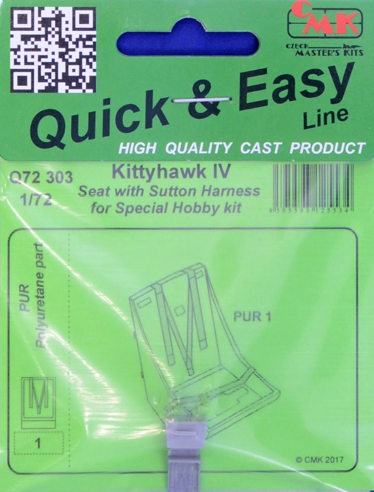 1/72 Seat w/ sutton harness for Kittyhawk IV (SPH)