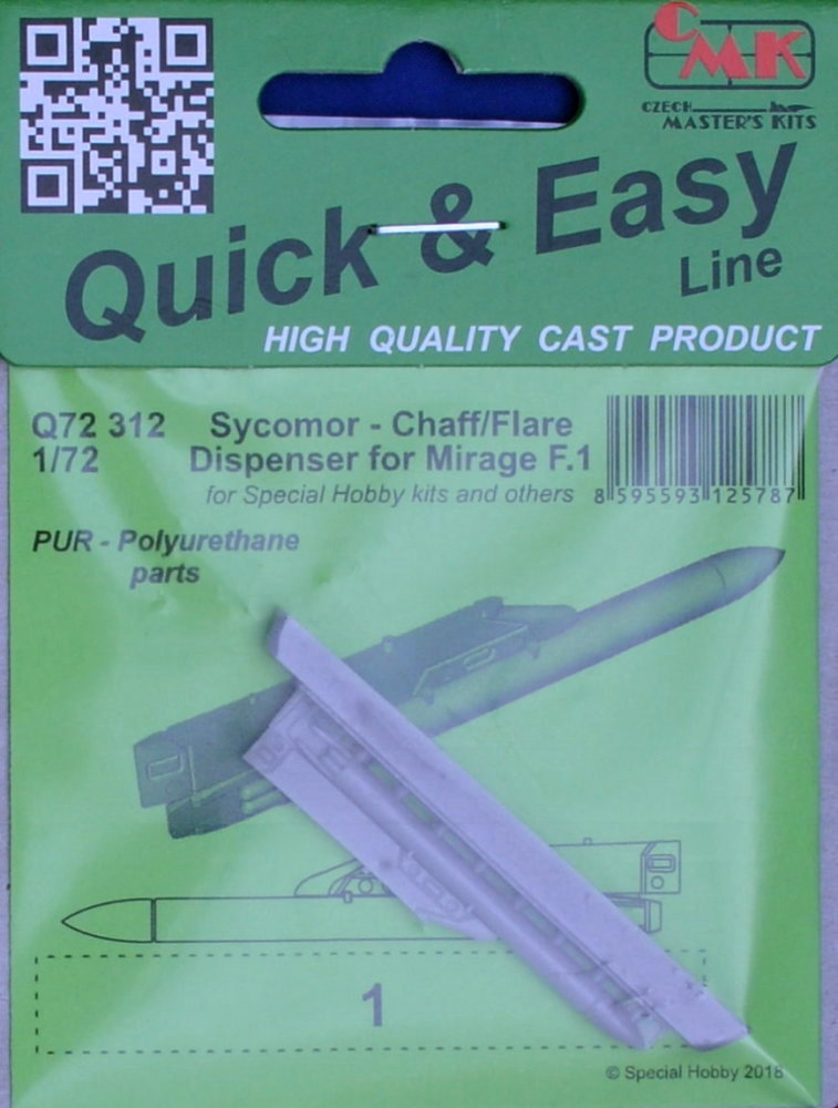 1/72 Sycomor Chaff/Flare Dispenser for Mirage F.1