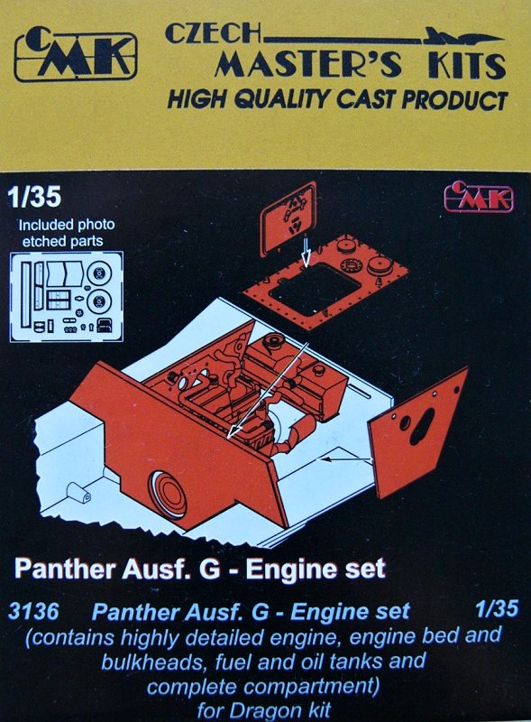 1/35 Panther Ausf. G - Engine set (DRAG)