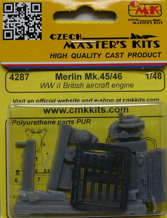 1/48 Merlin Mk.45/46 British aircraft engine WWII