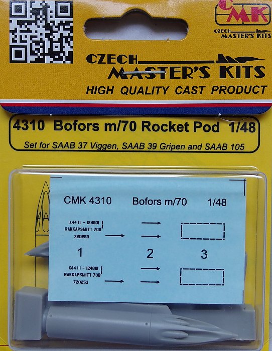 1/48 Bofors m/70 Rocket Pod for SAAB 37/39/105