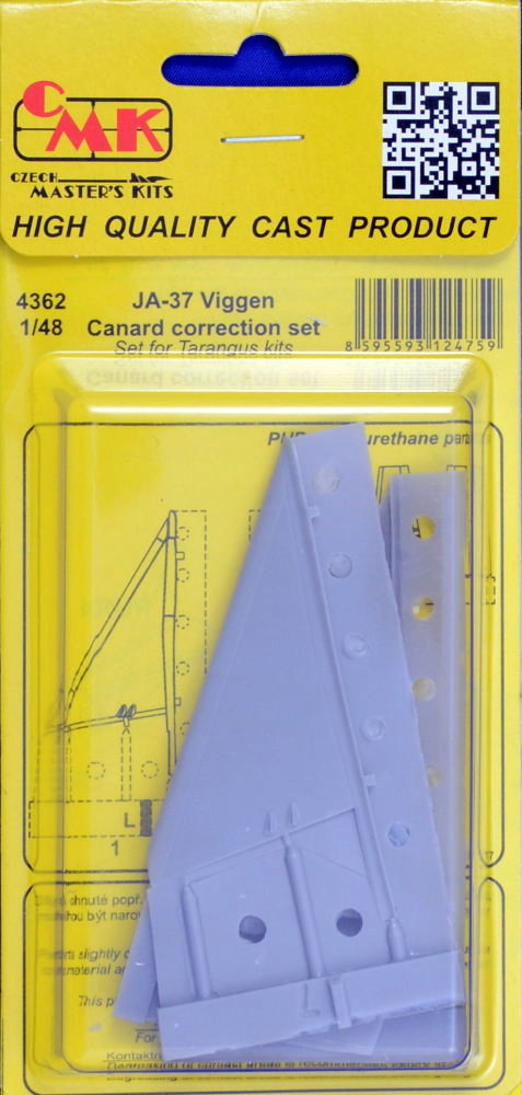 1/48 JA-37 Viggen Canard correction set (TARA)