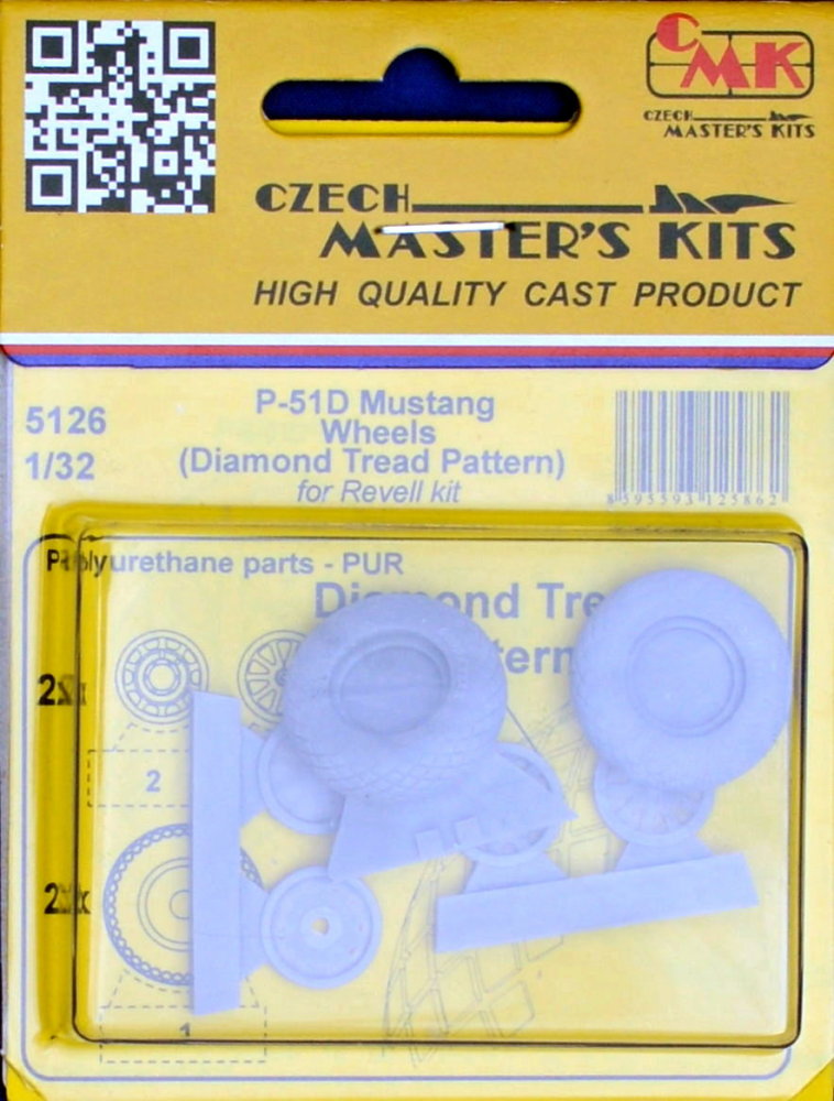 1/32 P-51D Mustang - wheels diamond tread (REV)