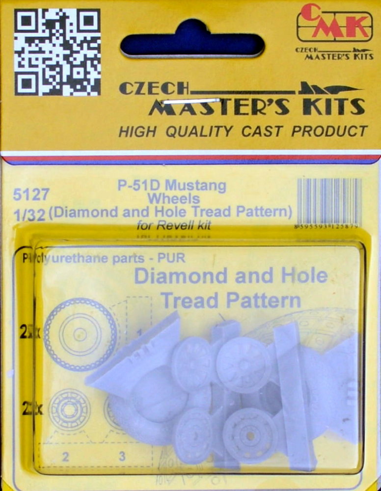 1/32 P-51D Mustang - wheels diamond w/ hole (REV)