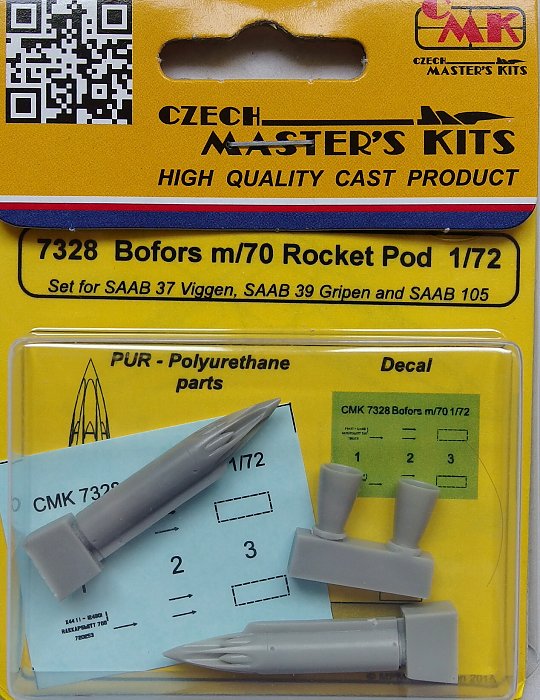 1/72 Bofors m/70 Rocket Pod for SAAB 37/39/105