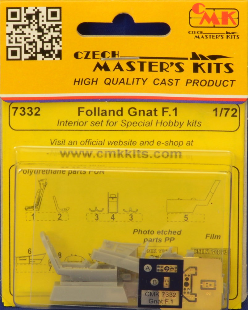 1/72 Folland Gnat F.1 Interior set (SP.HOBBY)