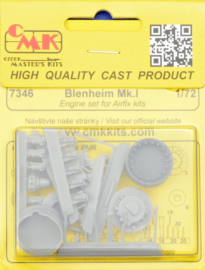 1/72 Blenheim Mk.I Engine set (AIRFIX)