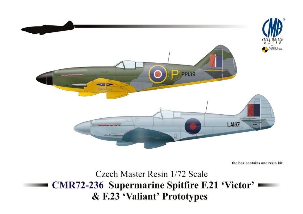 1/72 Spitfire F.21 Victor&F.23 Valiant Prototypes